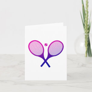 Carte Raquettes de tennis Magenta à violet Ombre