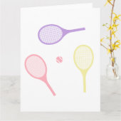 Carte Raquettes de tennis Pastel (Fleur jaune)