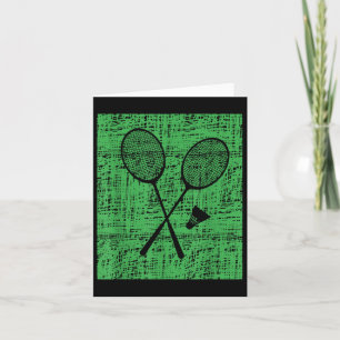 Carte Raquettes et volants de badminton vintage