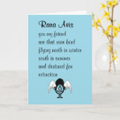 Carte Rara Avis Une Pensée Drôle De Vous Poème (Fleur jaune)