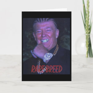 Carte Rare Breed Trump Iced Out Vêtement de Rue Tee 