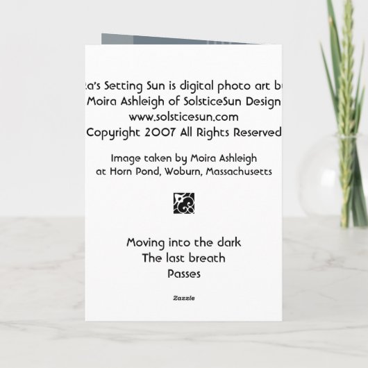 Carte Ra's Setting Sun (Dos)