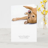 Carte Rasberry Dog (Fleur jaune)