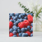 Carte Raspberries et Blueberries (Debout devant)