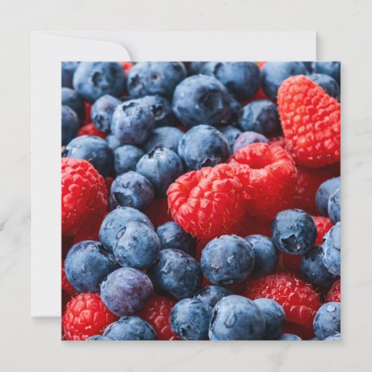 Carte Raspberries et Blueberries (Devant)