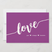 Carte Raspberry Script "Love You Always Forever" (Devant)