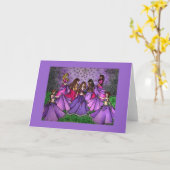 Carte Rassemblement de danseurs du ventre en violet (Fleur jaune)