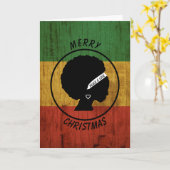 Carte Rasta Femme Paix & Amour Noël Classic Round S (Fleur jaune)
