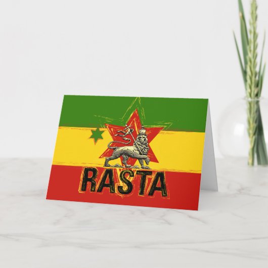 Carte Rasta Lion of Judah Greeting Card (Devant)