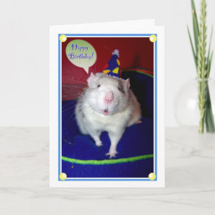 Carte Rat Birthday Card