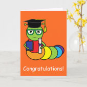 Carte Rat de bibliothèque de félicitations d'obtention (Fleur jaune)