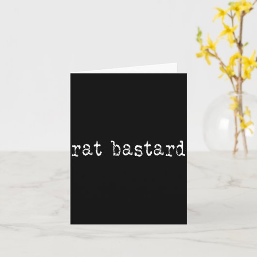 Carte Rat Funny Quote  (Fleur jaune)
