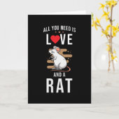 Carte Rat I love Rats (Fleur jaune)