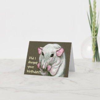 Carte Rat sans cheveux, Oubliez Anniversaire ?