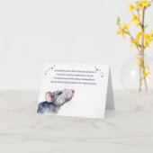 Carte Rat Sympathy Condolences Heaven Loss of Pet Rat  (Fleur jaune)