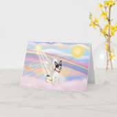 Carte Rat Terrier Angel (Fleur jaune)