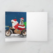 Carte Rat Terrier Chien Noël Père Noël (Intérieur)