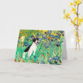Carte Rat Terrier - Iris (Fleur jaune)
