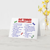 Carte RAT TERRIER, propriété Lois 2 (Fleur jaune)