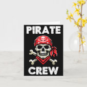 Carte Rate Crew Skull Crossbones Funny Matching Men Wome (Fleur jaune)