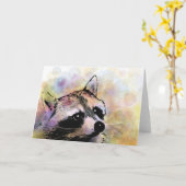 Carte raton laveur 23 (Fleur jaune)