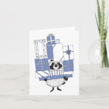 Raton laveur avec des cadeaux