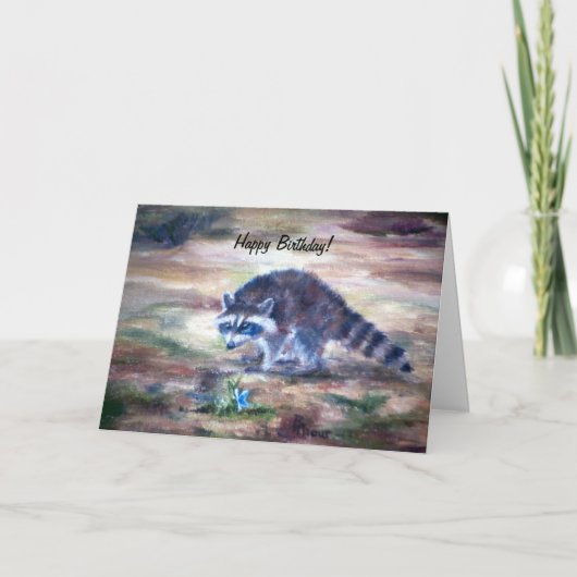 Carte Raton laveur ce qui est ce Birtday (Devant)