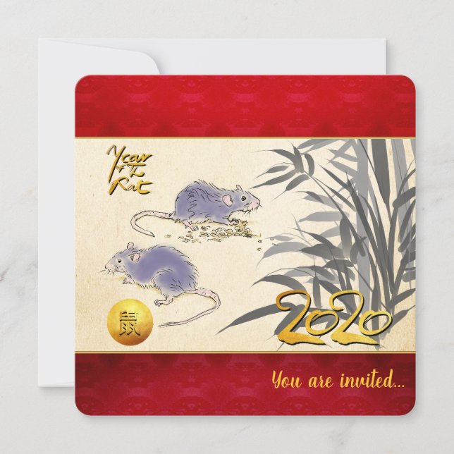 Carte Rats d'origine Bambou peinture 2020 SFCI (Devant)