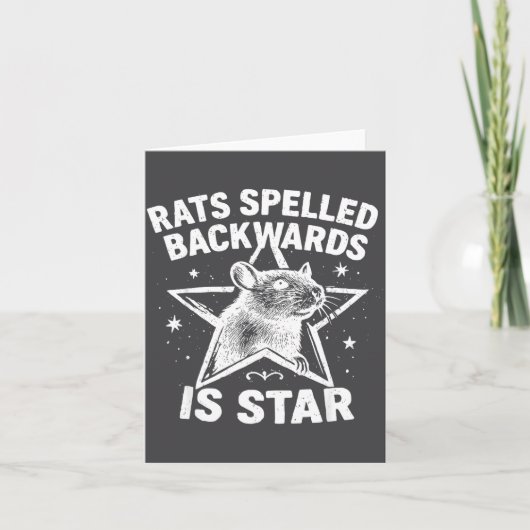 Carte Rats Spelled Backwards Is Star  (Devant)