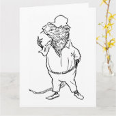 Carte Ratty - Wind In the Willows (1908 Illustration) (Fleur jaune)