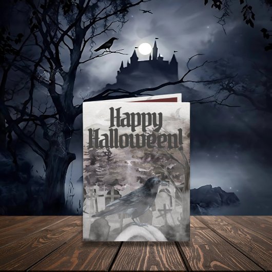 Carte Raven Halloween