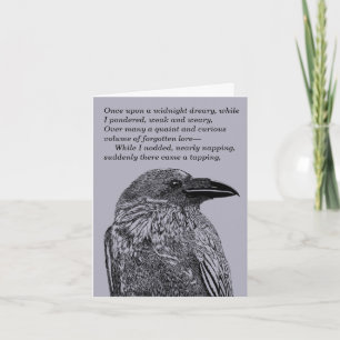 Carte Raven Illustration & Poem Se Rejoindre