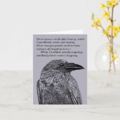 Carte Raven Illustration & Poem Se Rejoindre (Fleur jaune)