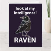 Carte Raven Regarde Mon Corbeau D'Intelligence (Devant)