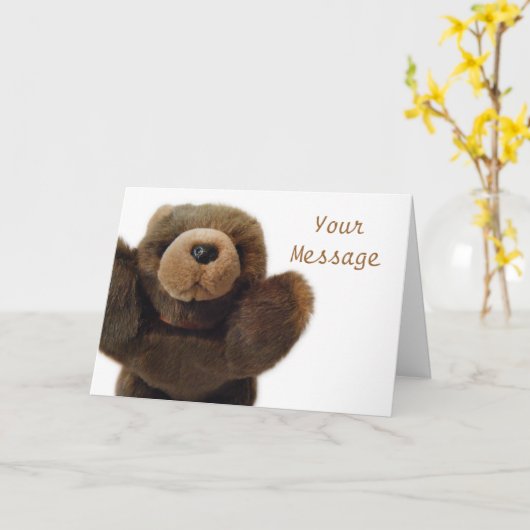 Carte RAWER BEAR (Fleur jaune)