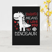 Carte Rawr Signifie Je T'aime En Dinosaur T-Rex Drôle (Fleur jaune)