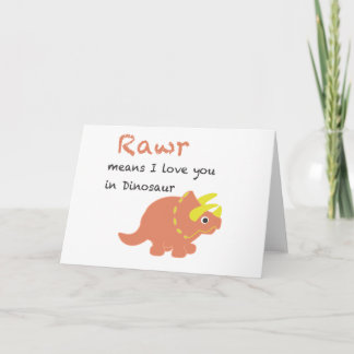 Carte Rawr Signifie Que Je T'Aime