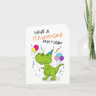 Carte Rawrsome Dinosaur Anniversaire