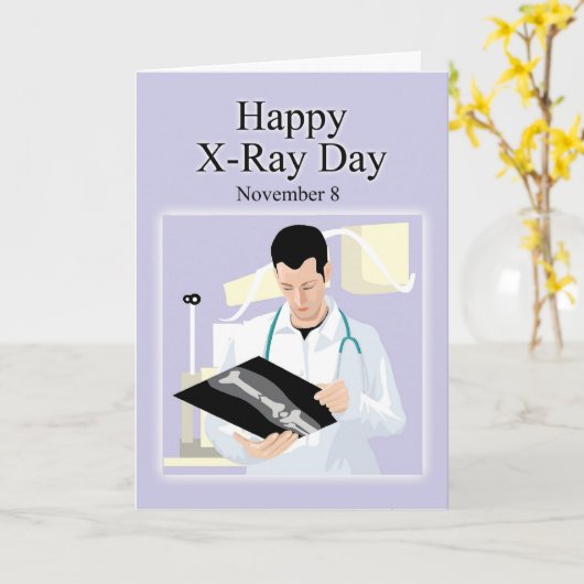 Carte Rayon X jour 8 novembre heureux (Fleur jaune)