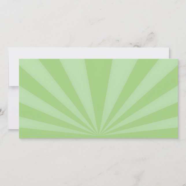 Carte Rayons du coucher de soleil Vert printemps (Devant)