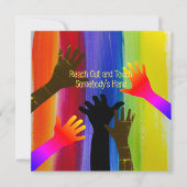 Carte Rayures arc-en-ciel (mains) (Devant)