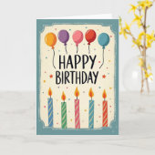 Carte rayures de bougie festive (Fleur jaune)