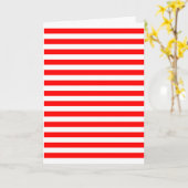 Carte Rayures horizontales rouges et blanches (Fleur jaune)