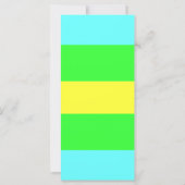 Carte Rayures larges jaunes, vertes, bleues par Shirley (Dos)