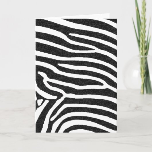 Carte rayures noires de zèbre (Devant)