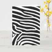 Carte rayures noires de zèbre (Fleur jaune)