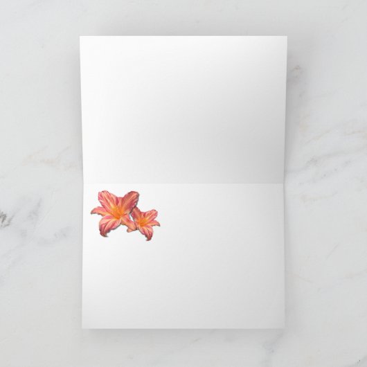 Carte Rayures roses de Daylily ' (Intérieur)