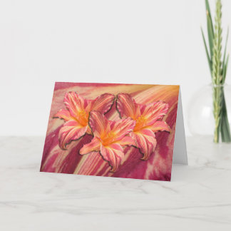 Carte Rayures roses de Daylily '