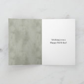 Carte Rayures Vert Pin Stripes Anniversaire (Intérieur)