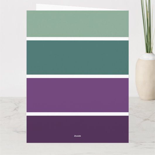 Carte Rayures Vertes Et Violettes (Dos)